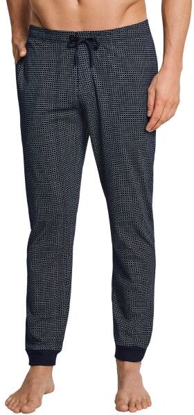 Schiesser Mix and Relax Lounge Pants With Cuffs - Blue Pattern