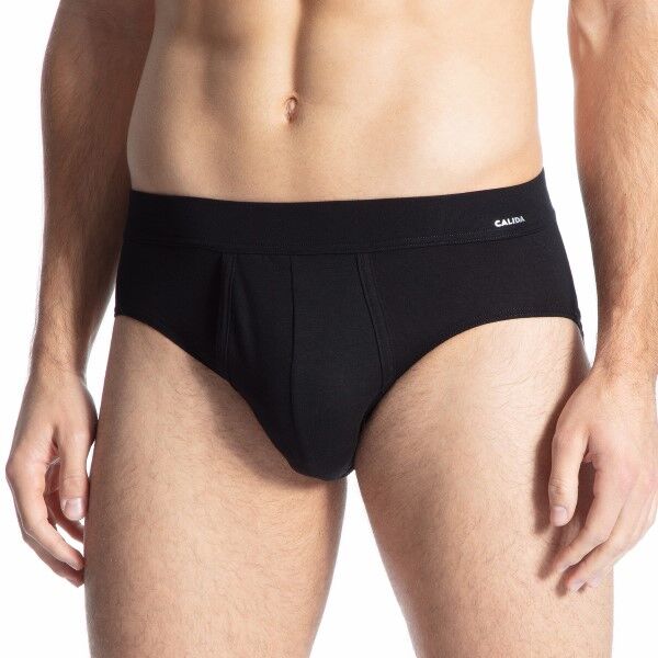 Calida Cotton Code Brief With Fly - Black