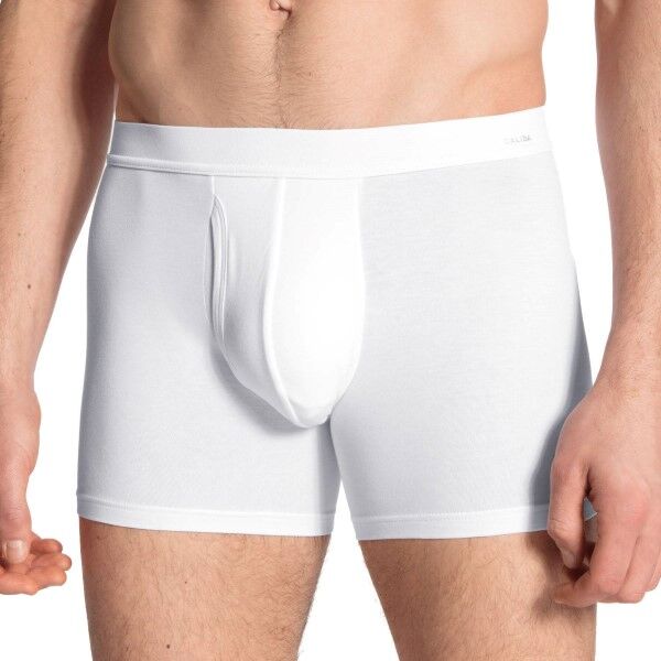 Calida Cotton Code Boxer Brief With Fly - White