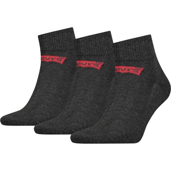 Levis 3-pakning Base Mid Cut Sock - Anthracite
