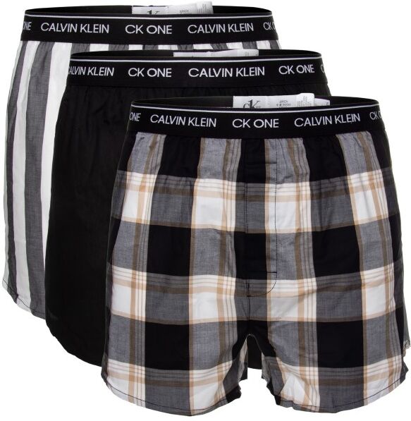 Calvin Klein 3-pakning One Cotton Slim Fit Boxer - Black pattern-2