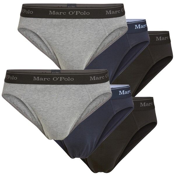 Marc O'Polo Marc O Polo Cotton Mini Briefs 6-pakning - Black/Grey * Kampanje *