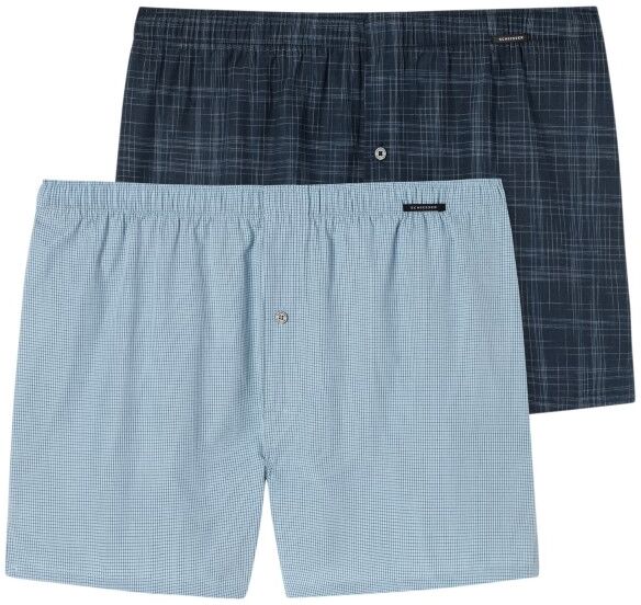 Schiesser 6-pakning Essentials Boxer Shorts - Blue Pattern * Kampanje *