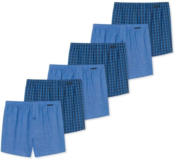 Schiesser 6-pakning Essentials Boxer Shorts - Blue * Kampanje *