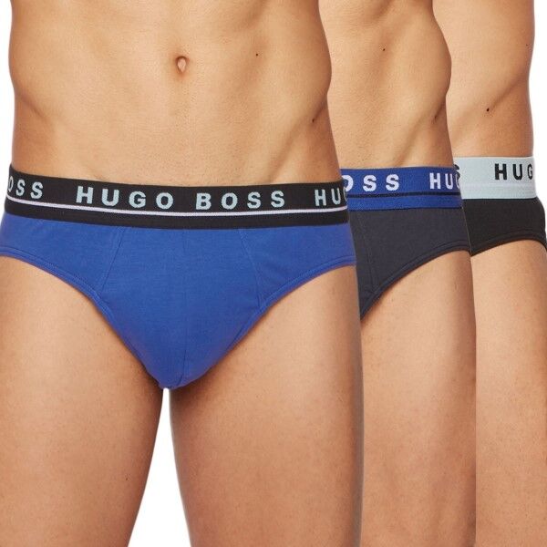Hugo Boss BOSS Cotton Stretch Classic Briefs 3-pakning - Blue