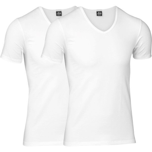 JBS 2-pakning Organic Cotton V-Neck T-shirt - White