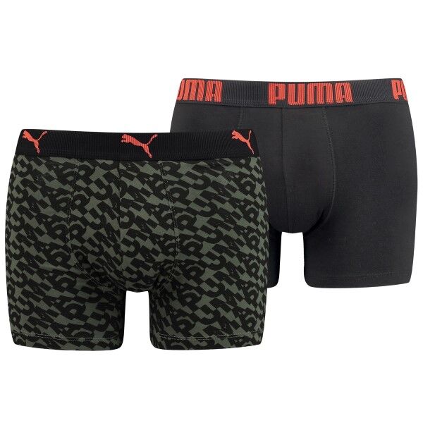 Puma 2-pakning Logo Boxers - Black/Green * Kampanje *