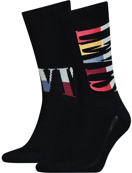 Levis 2-pakning Logo Retro Regular Socks - Black