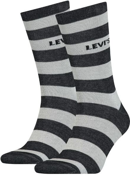 Levis 2-pakning Rugby Stripe Regular Socks - Black