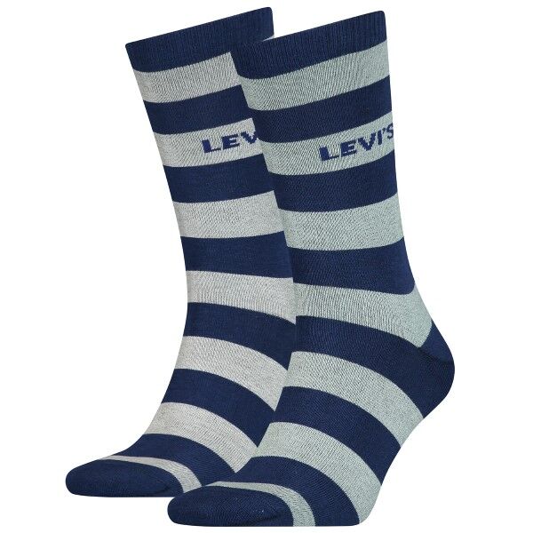 Levis 2-pakning Rugby Stripe Regular Socks - Blue