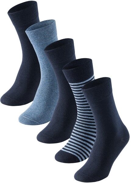 Schiesser 5-pakning Men Socks - Navy-2