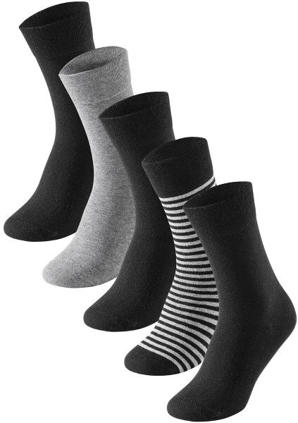 Schiesser 5-pakning Men Socks - Black/Grey