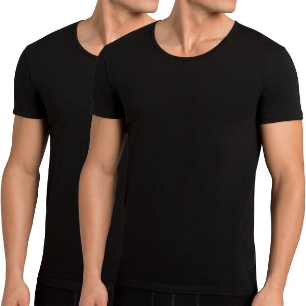 Sloggi 2-pakning Men 24 7 T-Shirt - Black