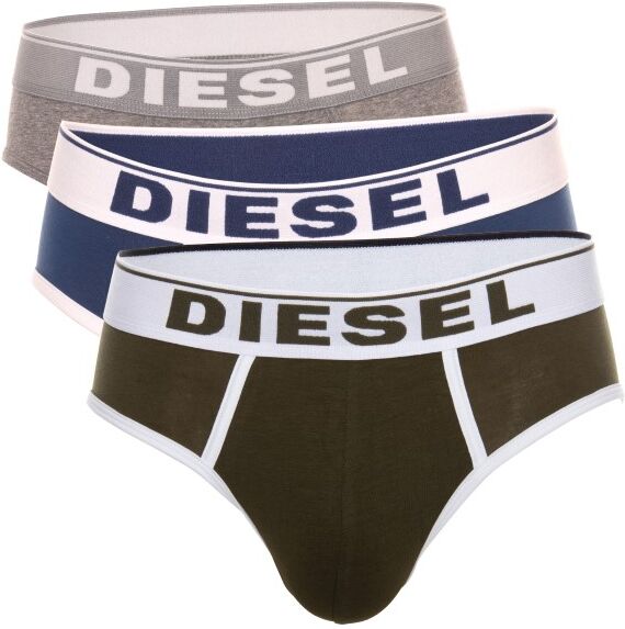 Diesel 3-pakning Fresh and Bright Briefs - Grey/Blue