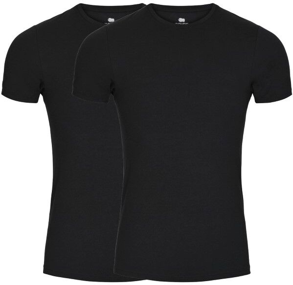 Dovre 2-pakning Bamboo Crew Neck - Black