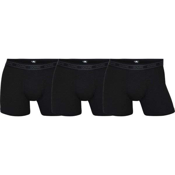 Dovre 3-pakning Bamboo Boxer Tights - Black