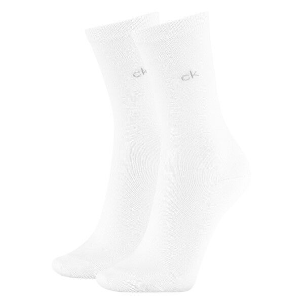 Calvin Klein 2-pakning Annika Flat Knit Sock - White