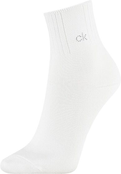 Calvin Klein Allison Anklet Crystal Logo Sock - White