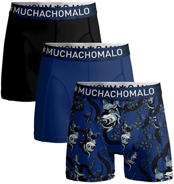 Muchachomalo 3-pakning Cotton Stretch Fox Boxer - Blue Pattern