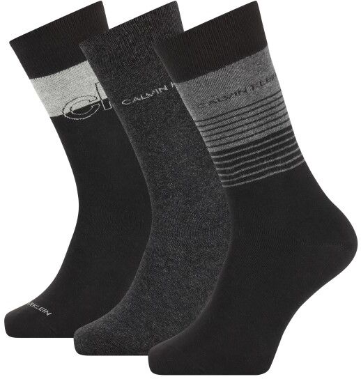 Calvin Klein 3-pakning Sawyer Crew Sock - Black/Grey * Kampanje *