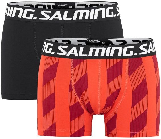 Salming 2-pakning Pipe Boxer - Black/Red