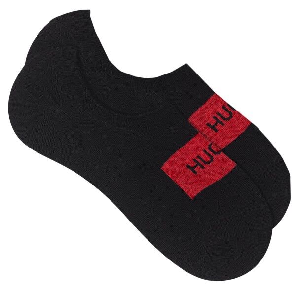 HUGO 2-pakning Logo Invisible Sock - Black