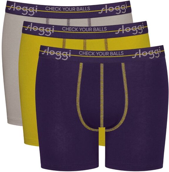 Sloggi 3-pakning Men Start Movember Short - Blue/Yellow