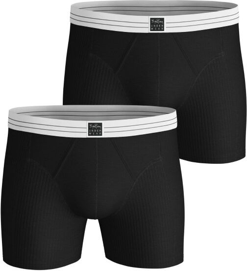 Björn Borg 2-pakning Cotton Stretch Rib Boxer - Black