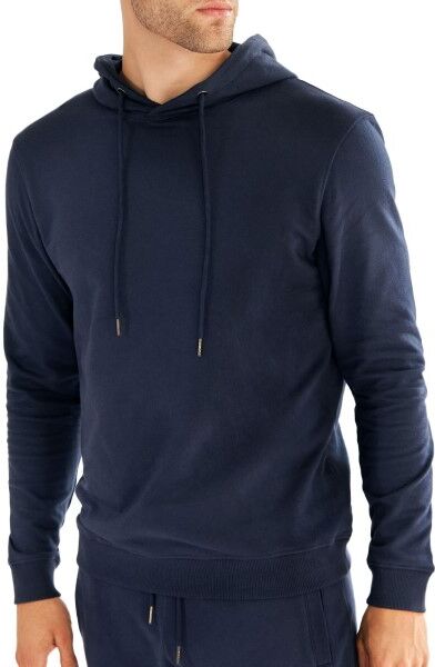 Bread & Boxers Bread and Boxers Organic Cotton Men Hooded Shirt - Navy-2