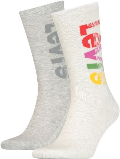 Levis 2-pakning Logo Cotton Socks - White/Grey