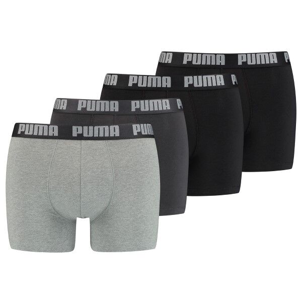 Puma 4-pakning Everyday Basic Boxer Brief - Grey/Black
