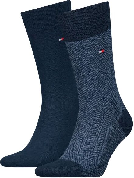 Tommy Hilfiger 2-pakning Men Herringbone Sock - Darkblue