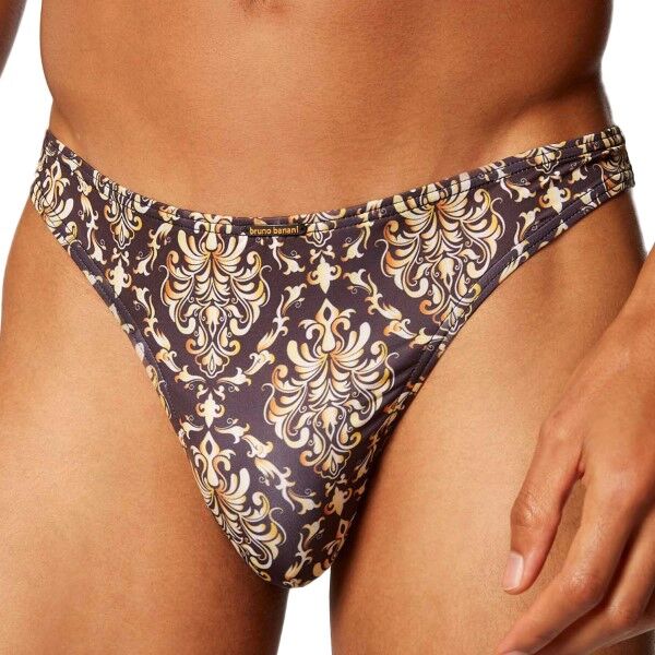 Bruno Banani Baroque Art String - Brown pattern