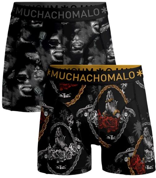 Muchachomalo 2-pakning Cotton Stretch Gangsta Paradise Boxer - Black