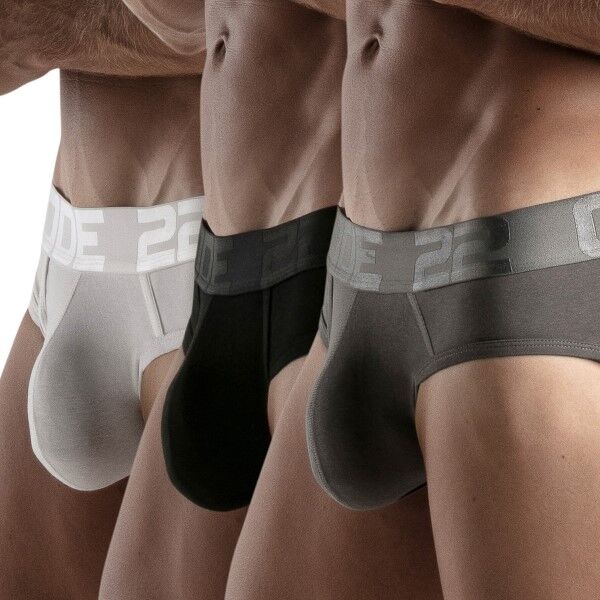 Code 22 3-pakning Cotton Briefs - Mixed