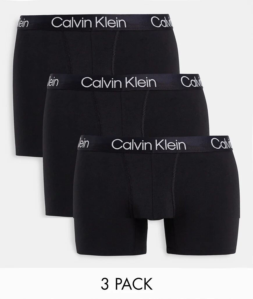 Calvin Klein 3 pack boxer brief in black  Black