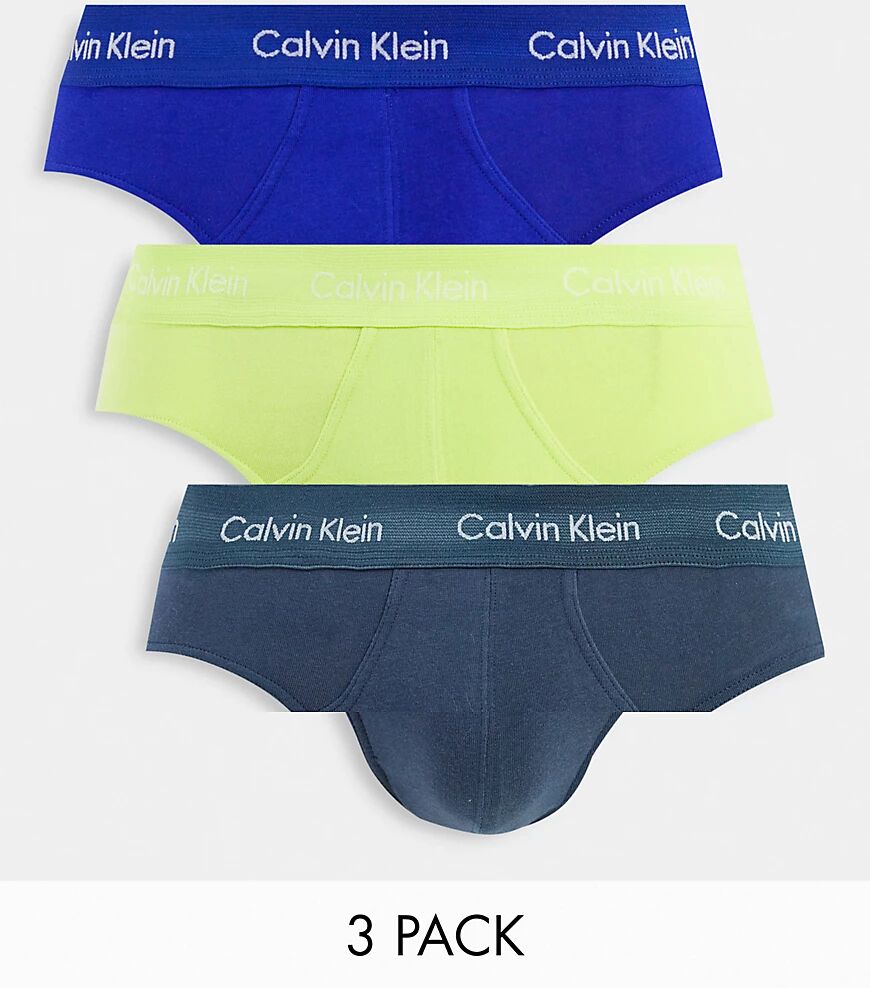 Calvin Klein 3 pack hipster briefs in black blue green-Multi  Multi