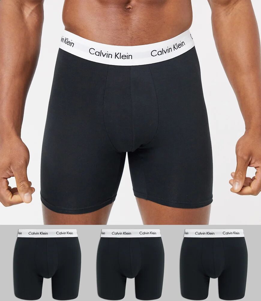 Calvin Klein Cotton 3 pack boxer briefs-Black  Black