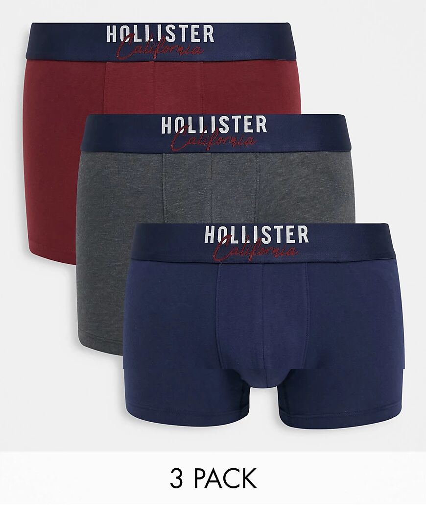 Hollister 3 pack trunks with logo waistband-Multi  Multi