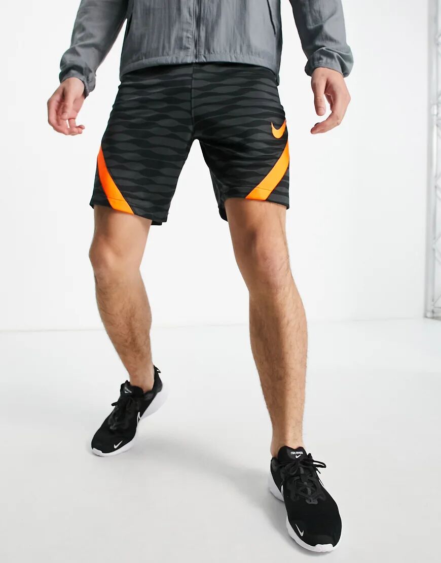 Nike Football Strike shorts in black and orange  Black