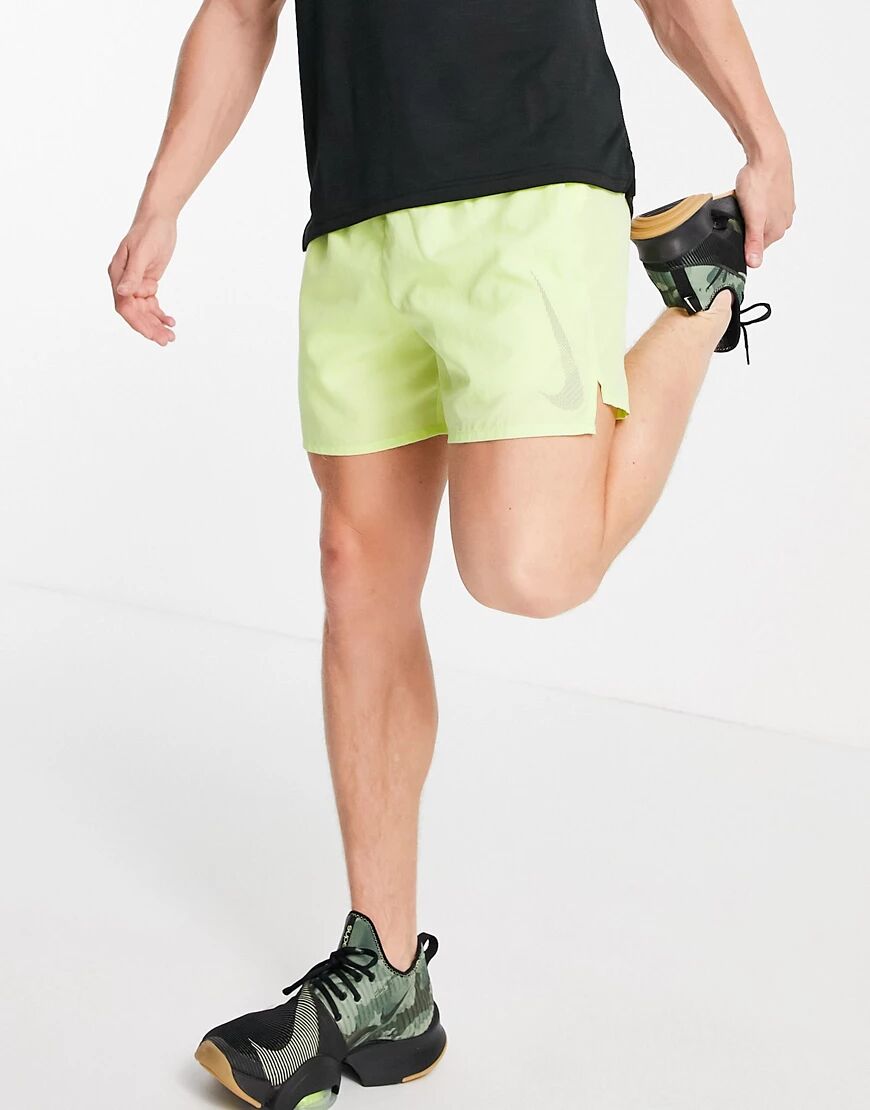 Nike Running Run Division Challenger shorts in yellow  Yellow