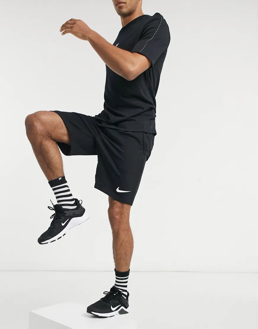 Nike Training Dry fleece shorts in black  Black