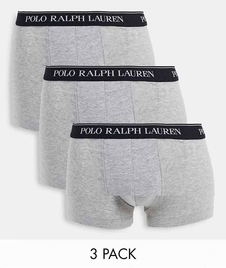 Polo Ralph Lauren 3 pack trunks with logo in grey  Grey