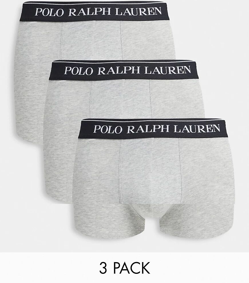 Polo Ralph Lauren 3 pack trunks with logo in grey  Grey