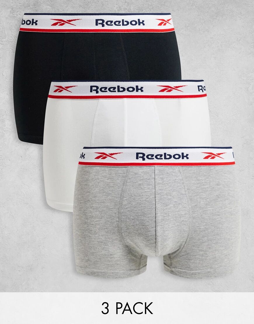 Reebok 3 pack boxers in grey  Grey