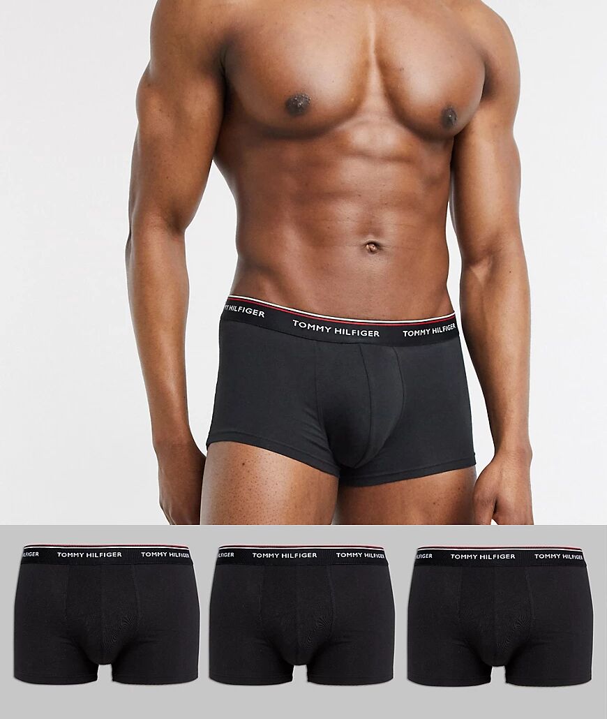 Tommy Hilfiger premium essential 3 pack trunks in black  Black