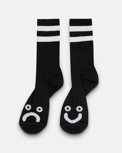 Polar Skate Co. Socks - Happy Sad Hvit Male 43-46