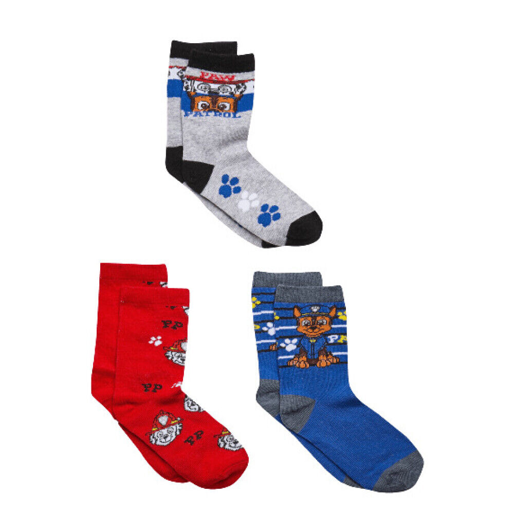 Paw Patrol Sokker 3 pk Rød Unisex