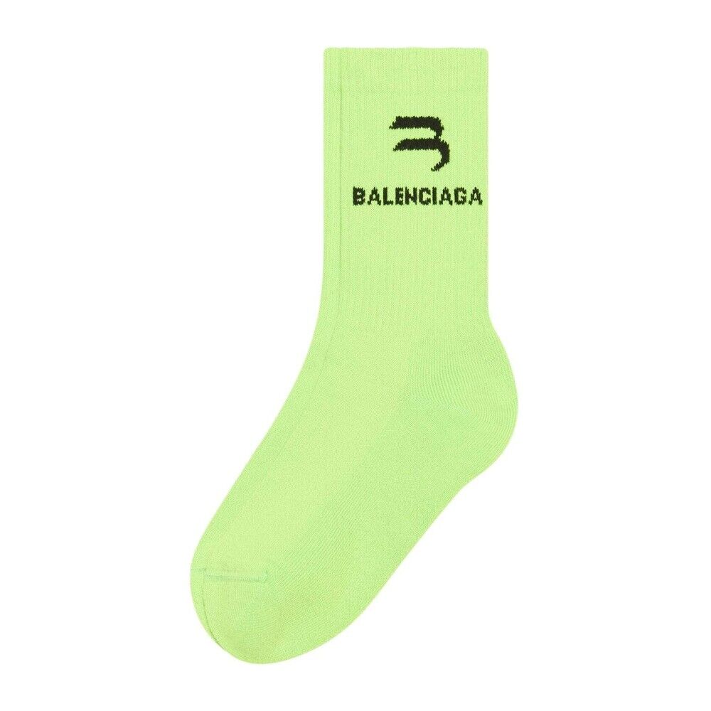 Balenciaga Logo Knit Socks Grønn Unisex