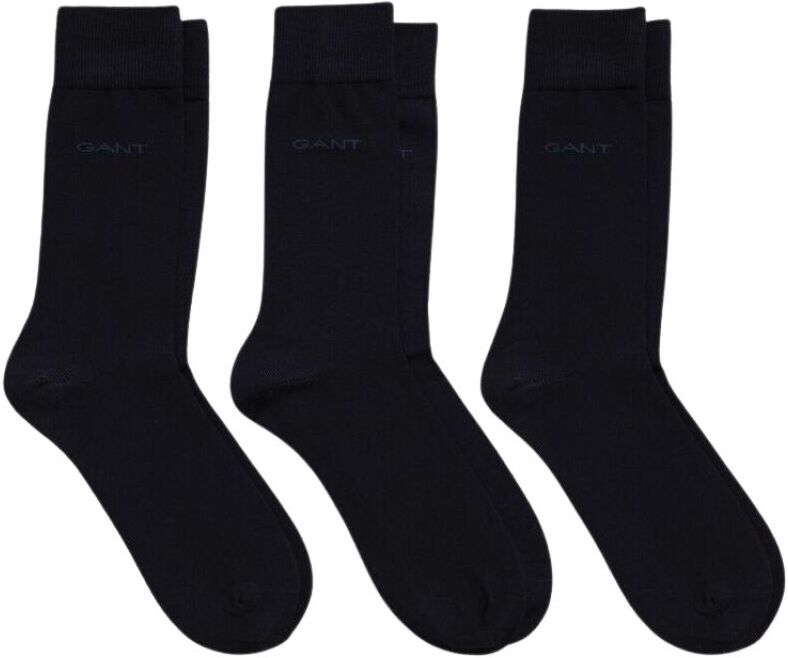 Gant 3 Pack Mercerized Cotton Socks Blå Male